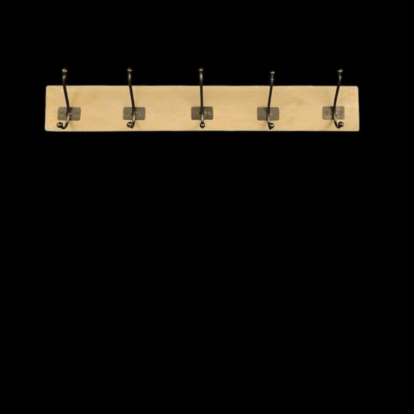 Rustic Wooden Wall-Mounted Coat Rack Entryway Hanging 5 hooks - Picture 1 of 5